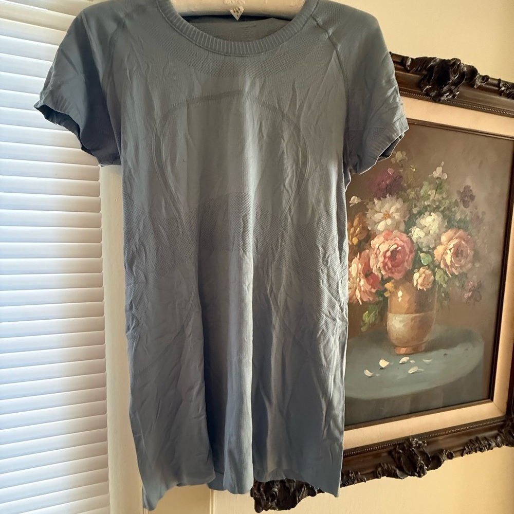 lululemon athletica Short Sleeve Tee Dress - Dusty Blue